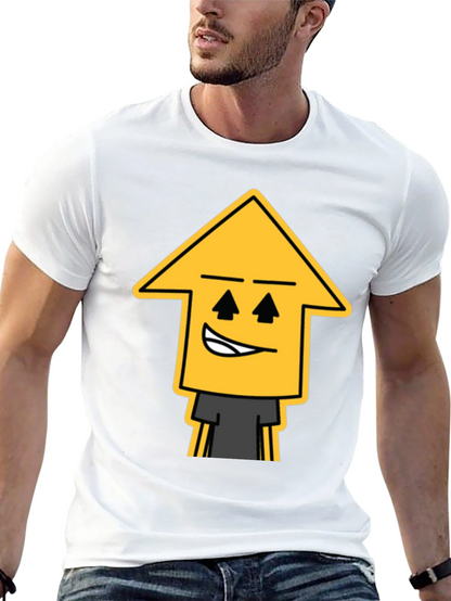 Camiseta Negra con Diseño de Flecha Sonriente