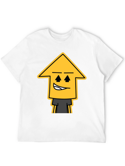 Camiseta Negra con Diseño de Flecha Sonriente