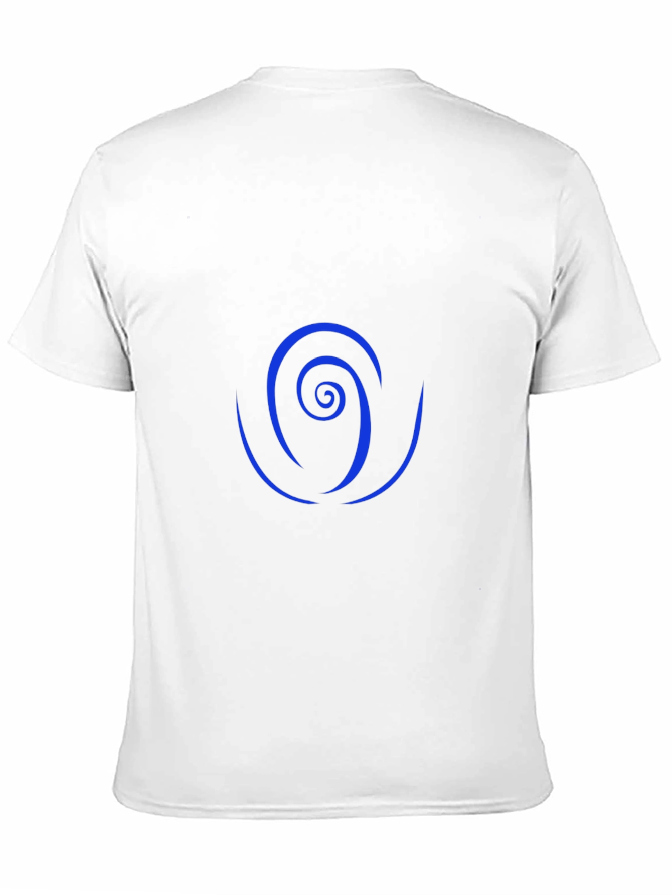 Camiseta Negra con Diseño Espiral Azul
