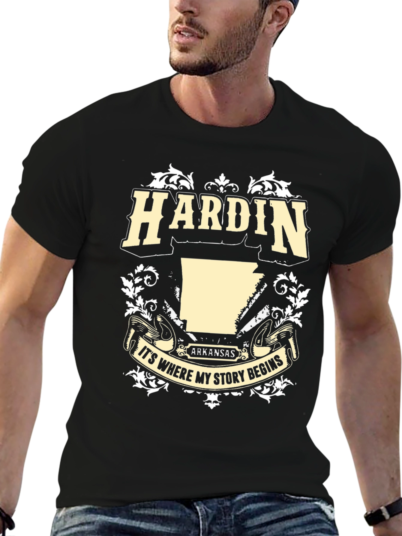 Camiseta Negra Hardin Arkansas