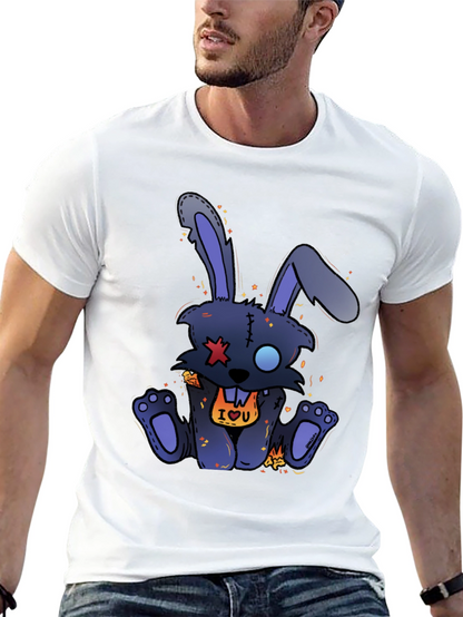 Camiseta Negra Conejo Punk IOU