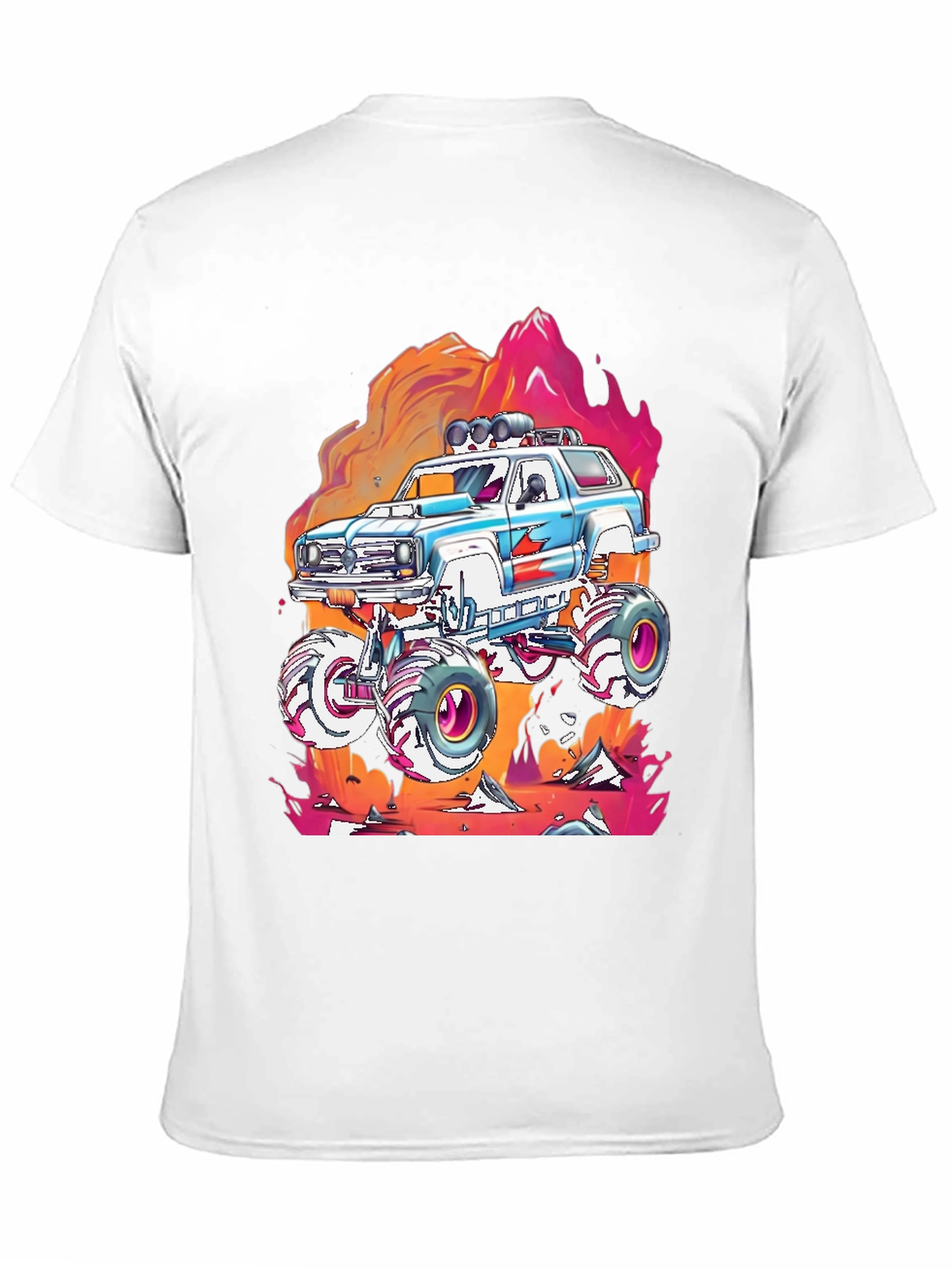 Camiseta Negra con Diseño de Camioneta Monstruo