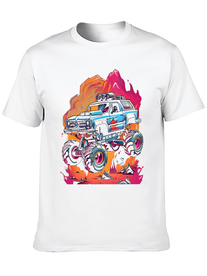 Camiseta Negra con Diseño de Camioneta Monstruo