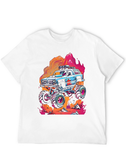 Camiseta Negra con Diseño de Camioneta Monstruo