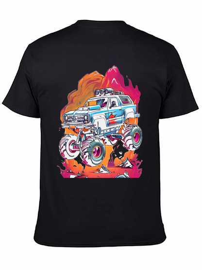 Camiseta Negra con Diseño de Camioneta Monstruo