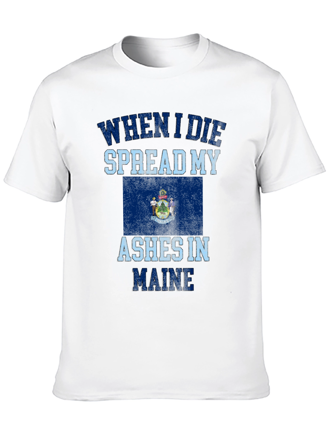 Camiseta Negra Cenizas en Maine para Hombre