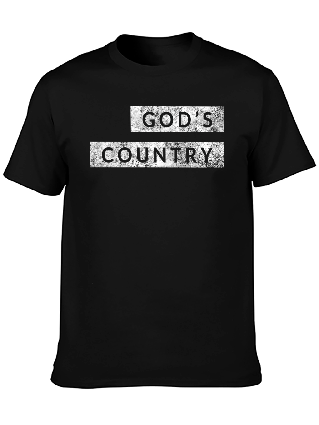 Camiseta Negra Gods Country para Hombre