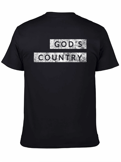 Camiseta Negra Gods Country para Hombre