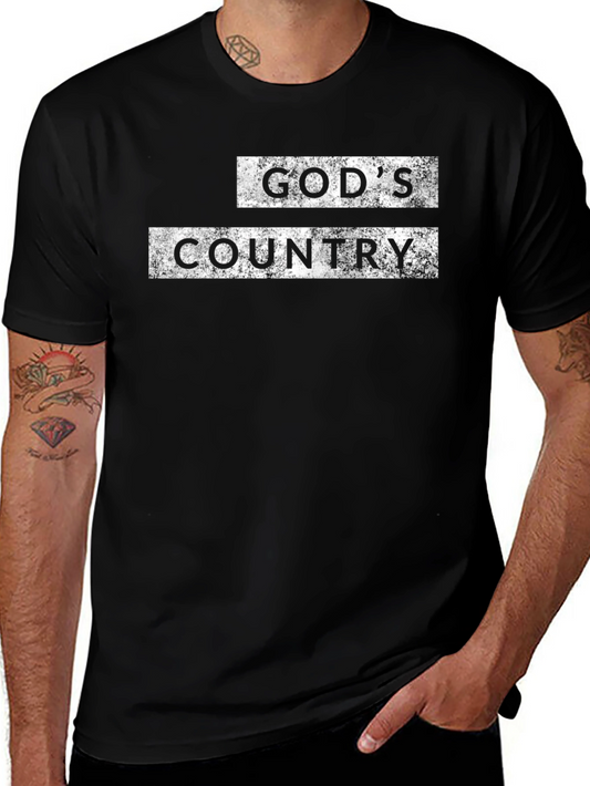 Camiseta Negra Gods Country para Hombre