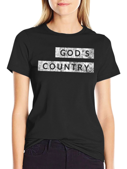 Camiseta Negra Gods Country para Hombre