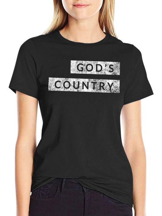 Camiseta Negra Gods Country para Hombre