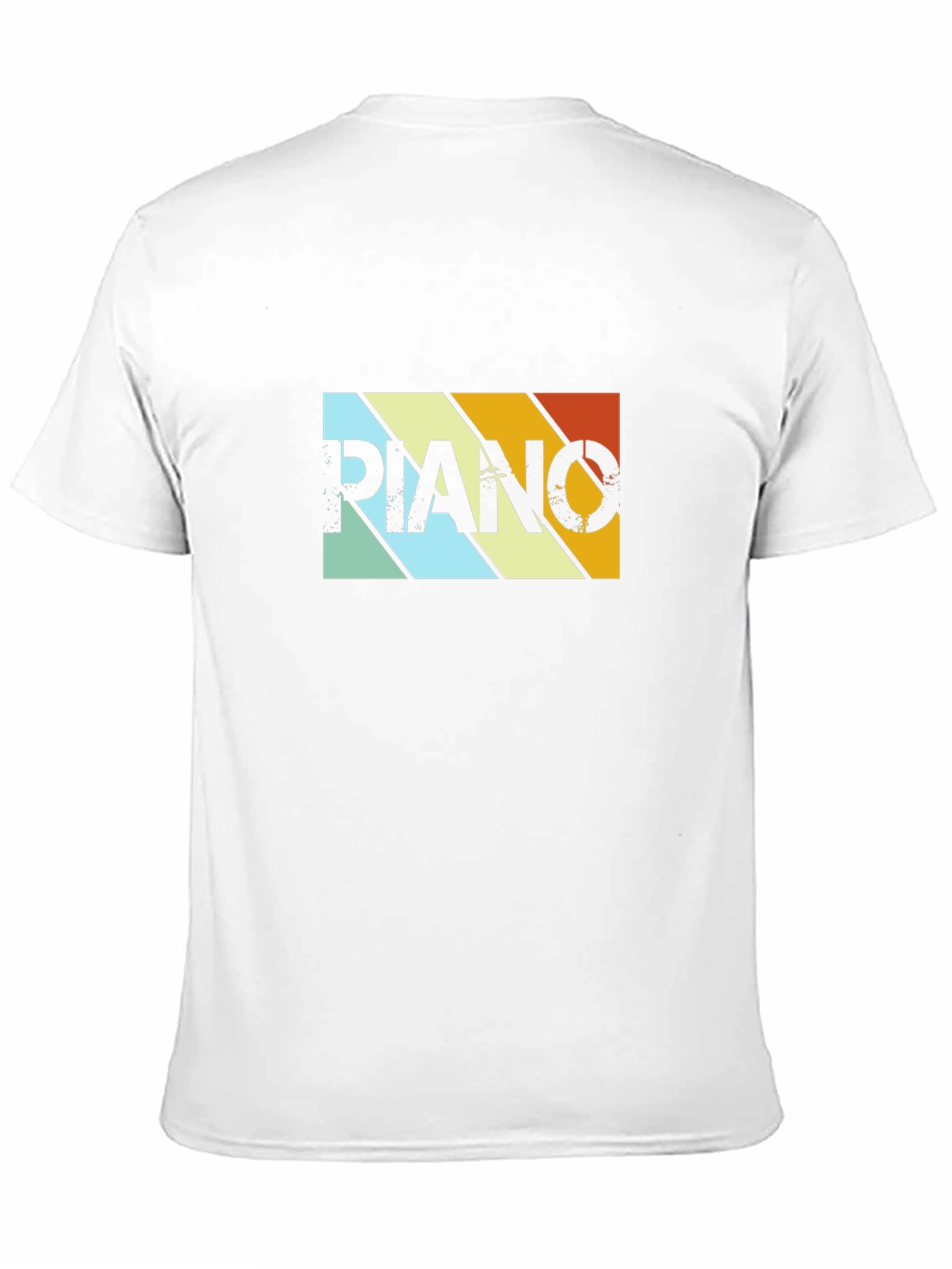 Camiseta Negra Retro Piano para Hombre