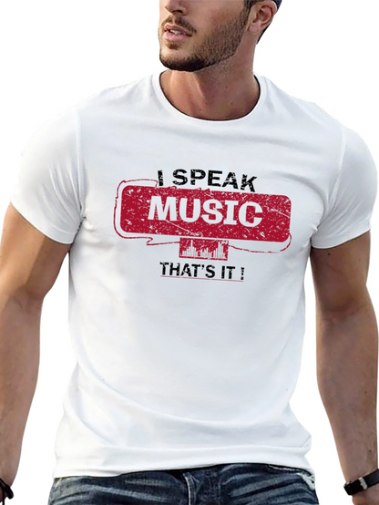 Camiseta Negra I Speak Music Thats It!