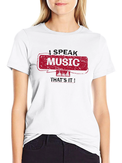 Camiseta Negra I Speak Music Thats It!