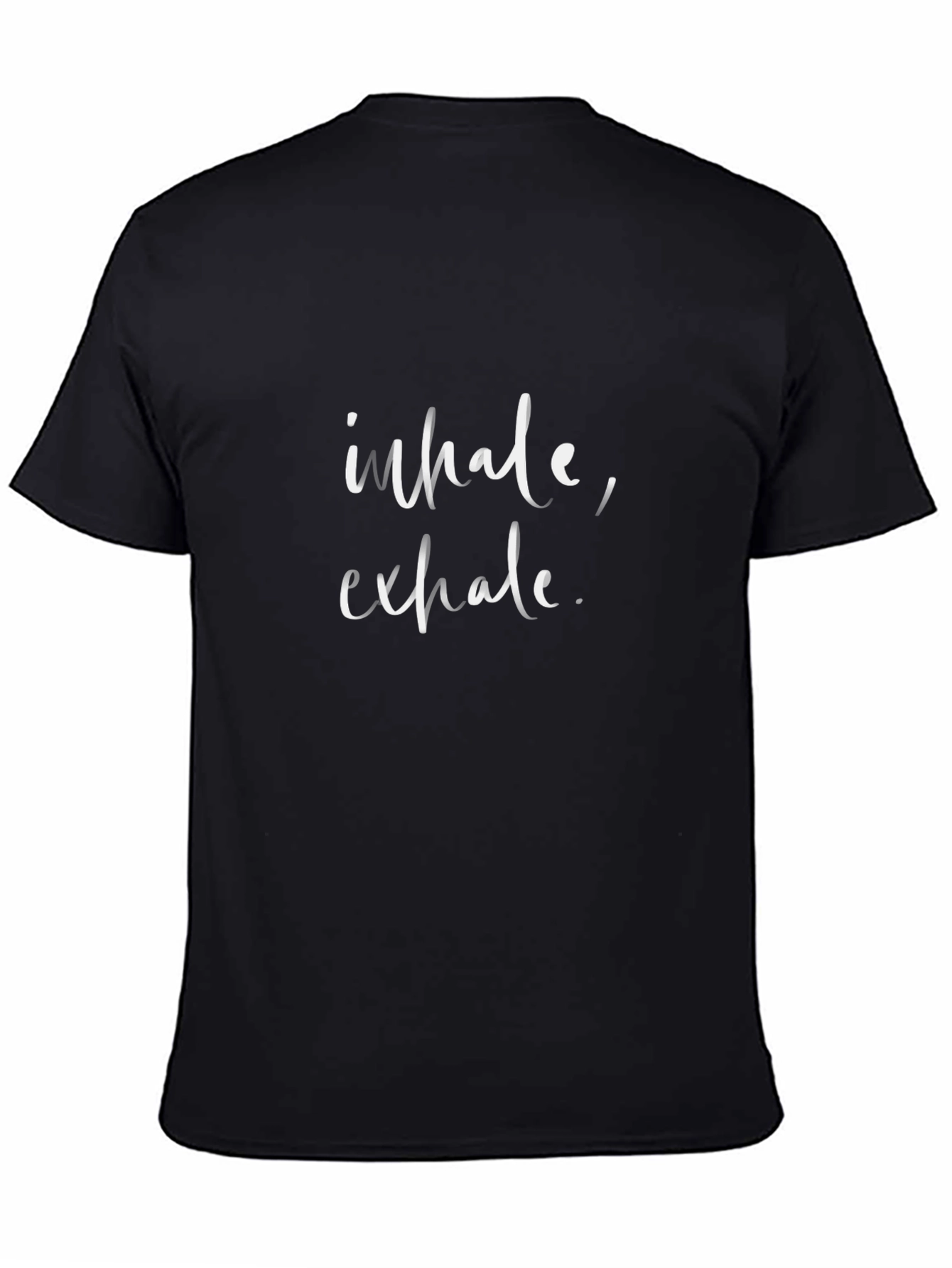 Camiseta Negra Unisex - Inhala Exhala