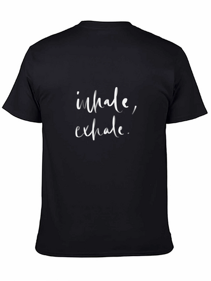 Camiseta Negra Unisex - Inhala Exhala