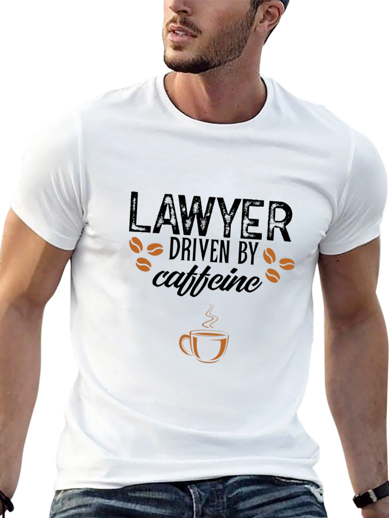 Camiseta Negra Lawyer Driven by Caffeine