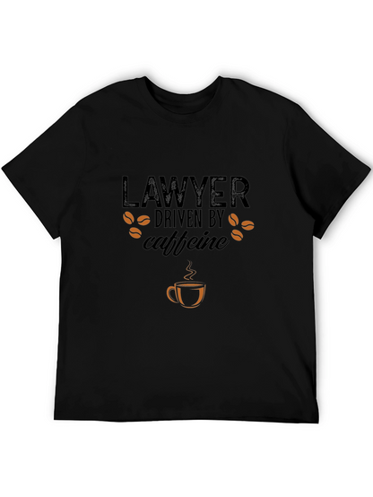 Camiseta Negra Lawyer Driven by Caffeine
