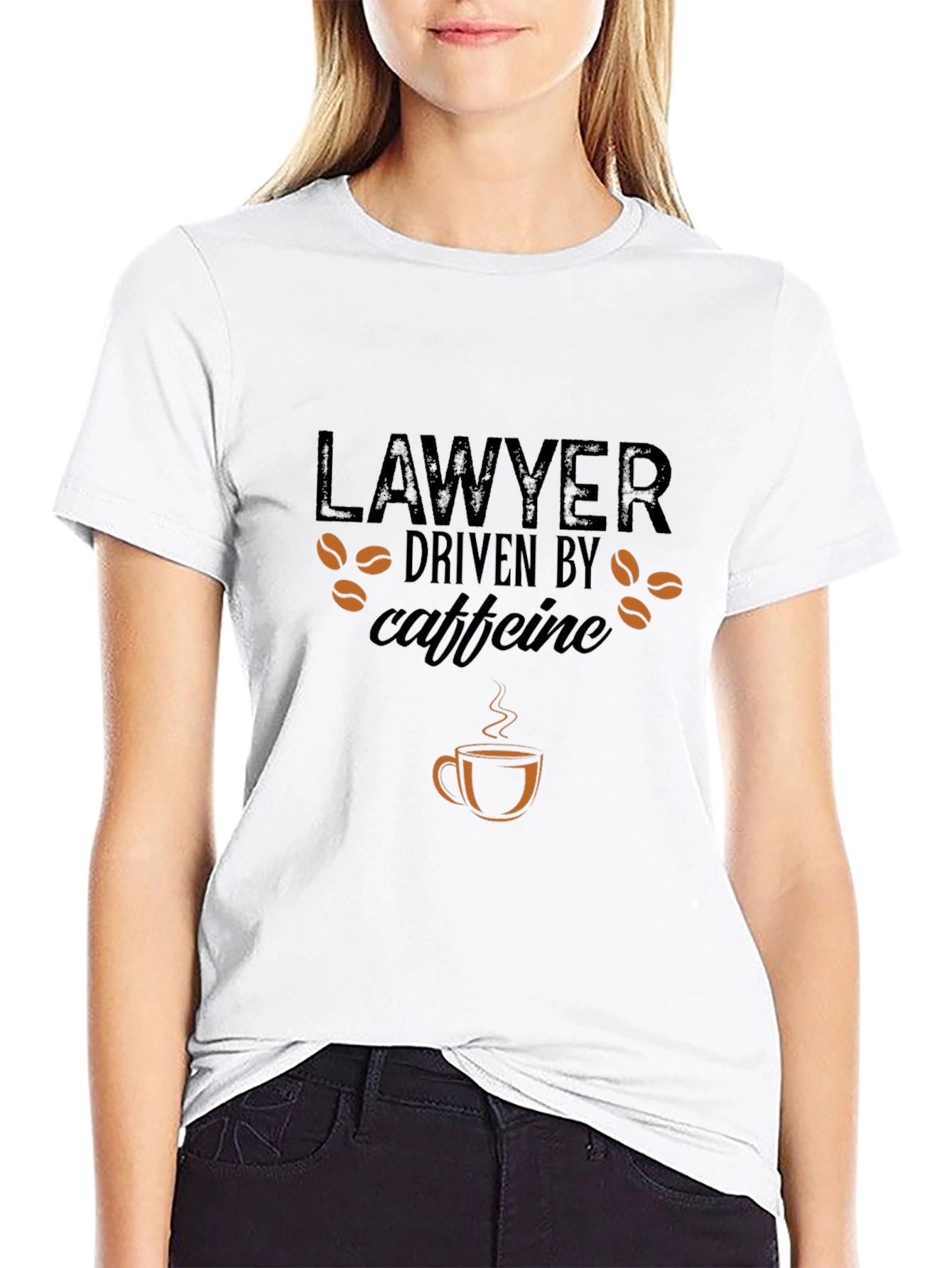 Camiseta Negra Lawyer Driven by Caffeine