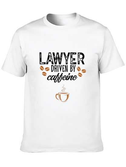Camiseta Negra Lawyer Driven by Caffeine