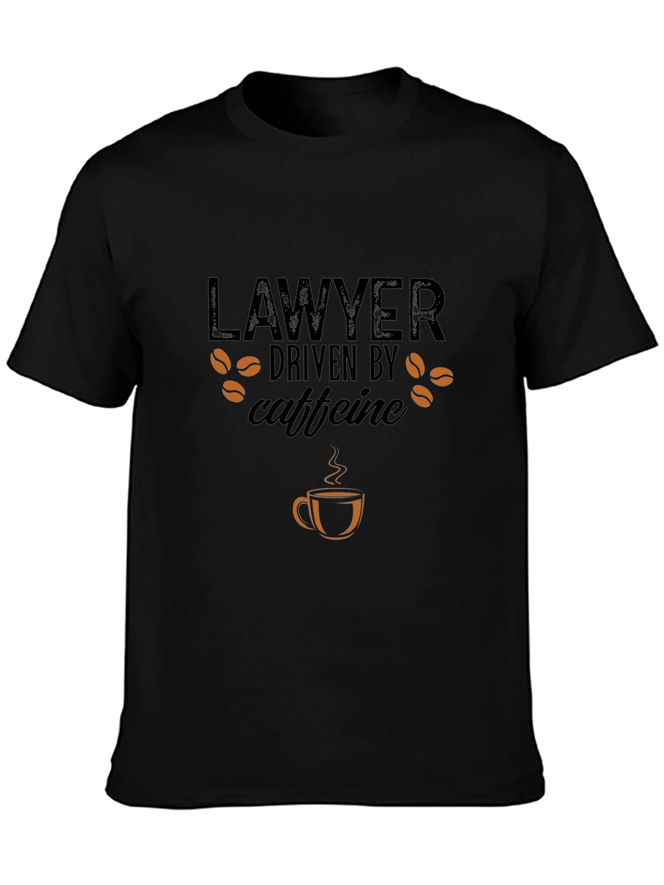 Camiseta Negra Lawyer Driven by Caffeine