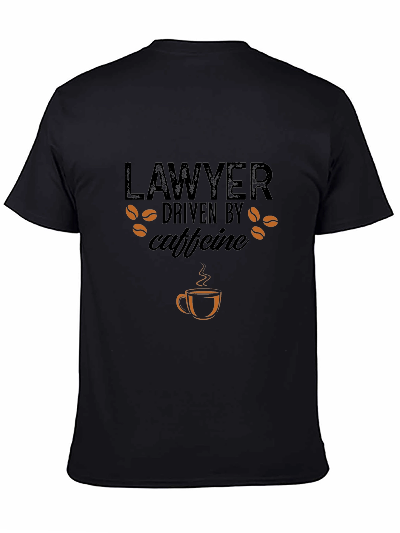 Camiseta Negra Lawyer Driven by Caffeine