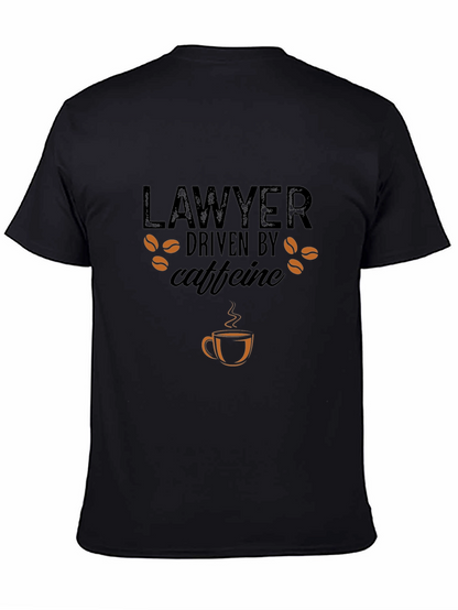 Camiseta Negra Lawyer Driven by Caffeine