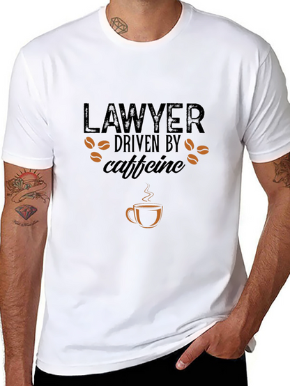 Camiseta Negra Lawyer Driven by Caffeine