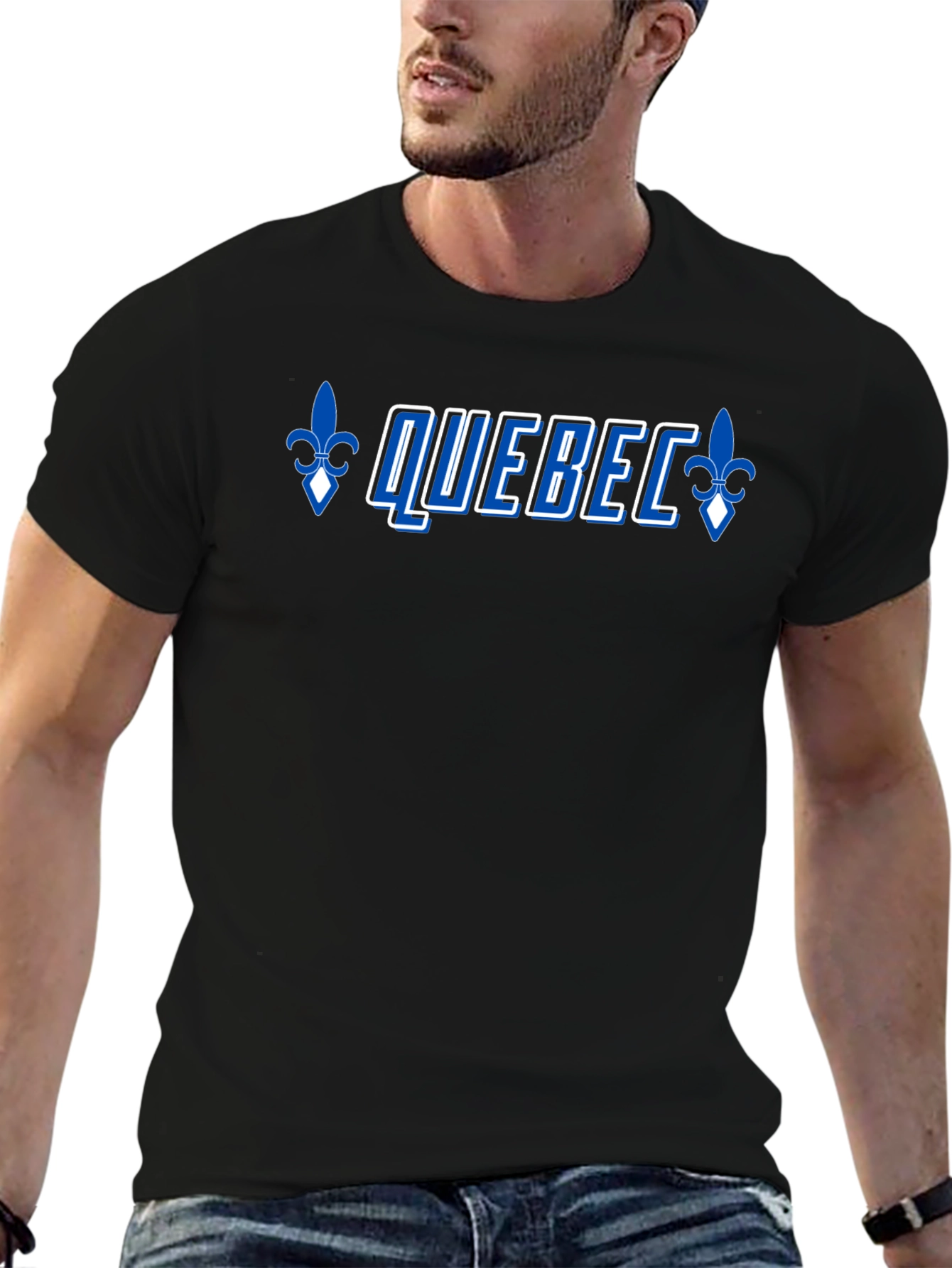 Camiseta Negra Quebec Hombre
