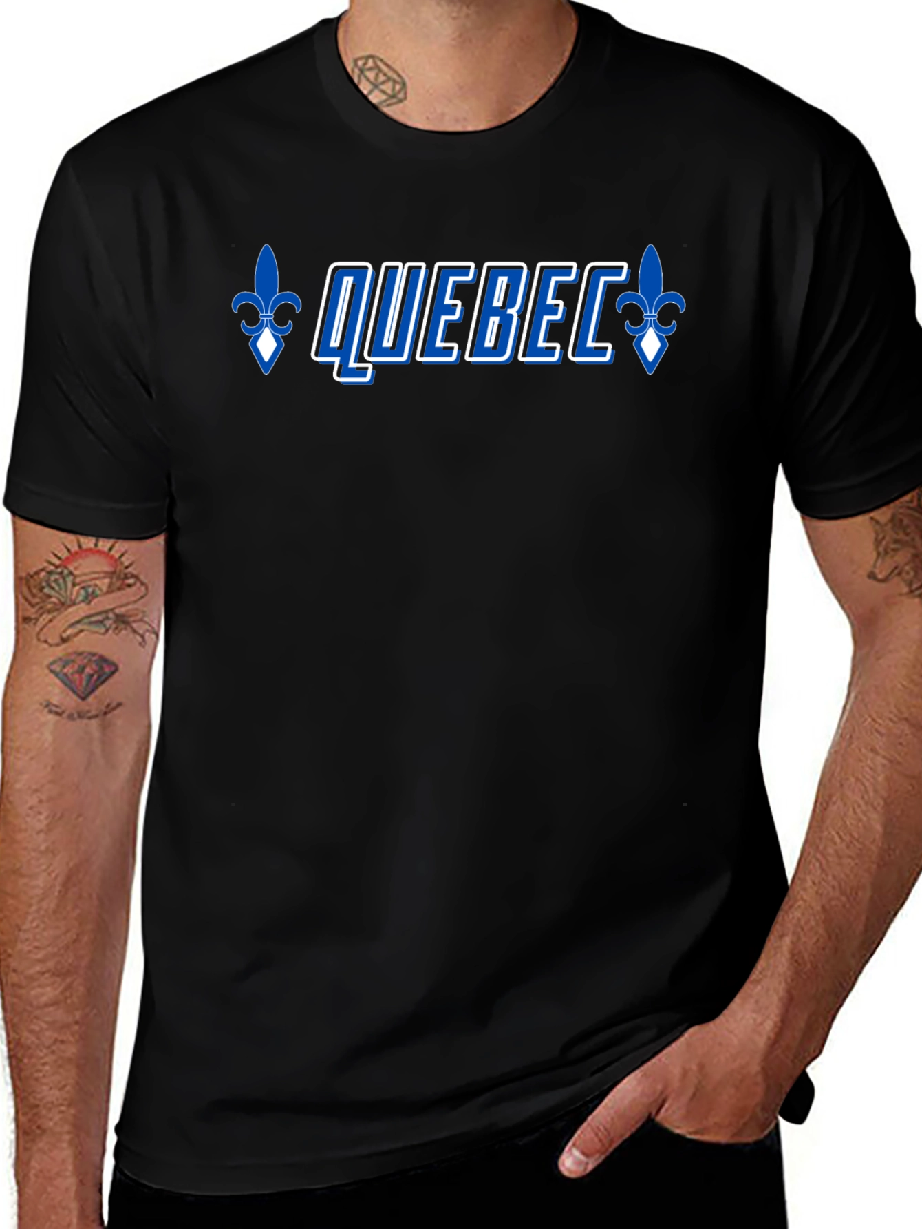 Camiseta Negra Quebec Hombre