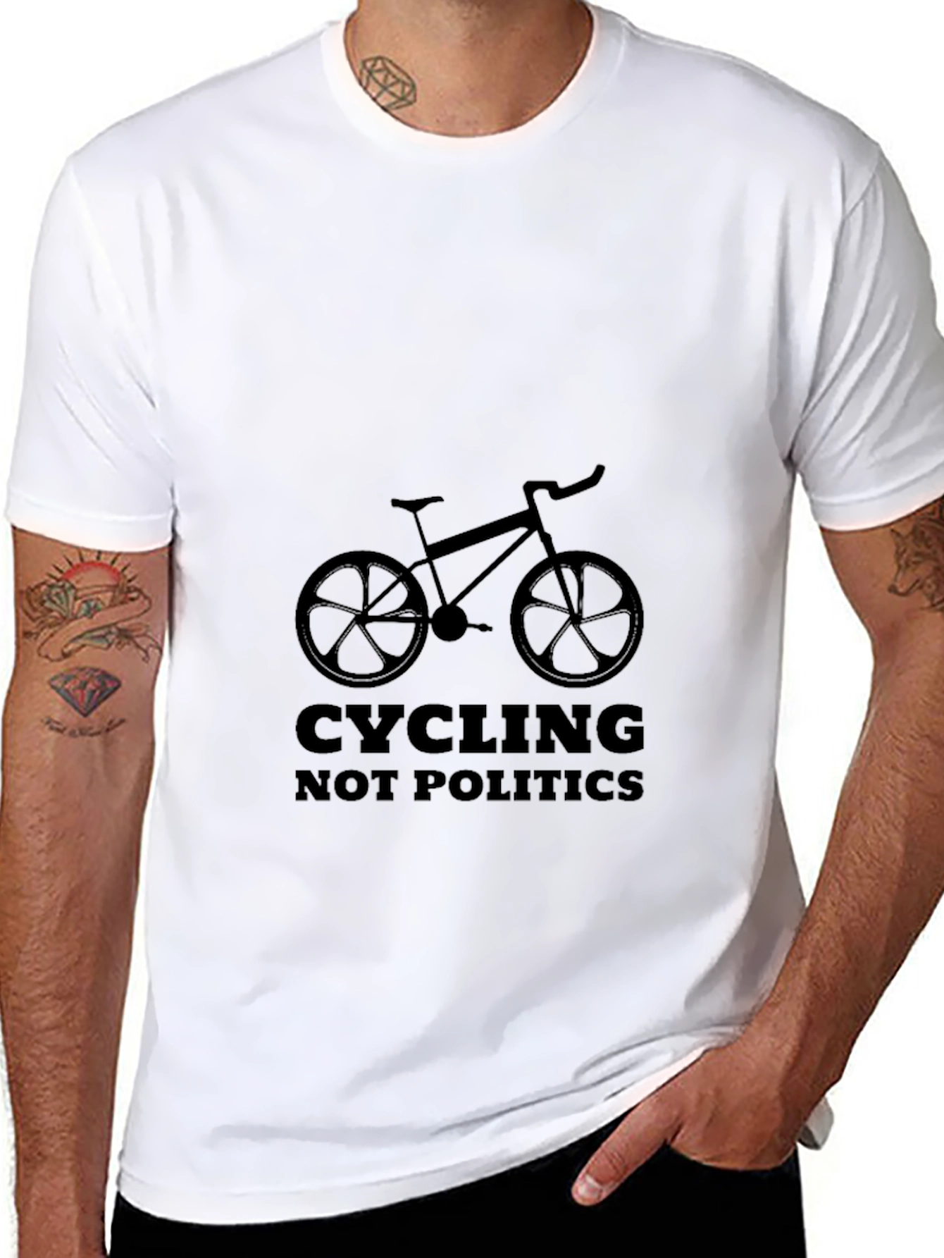 Camiseta Negra Ciclismo Not Politics