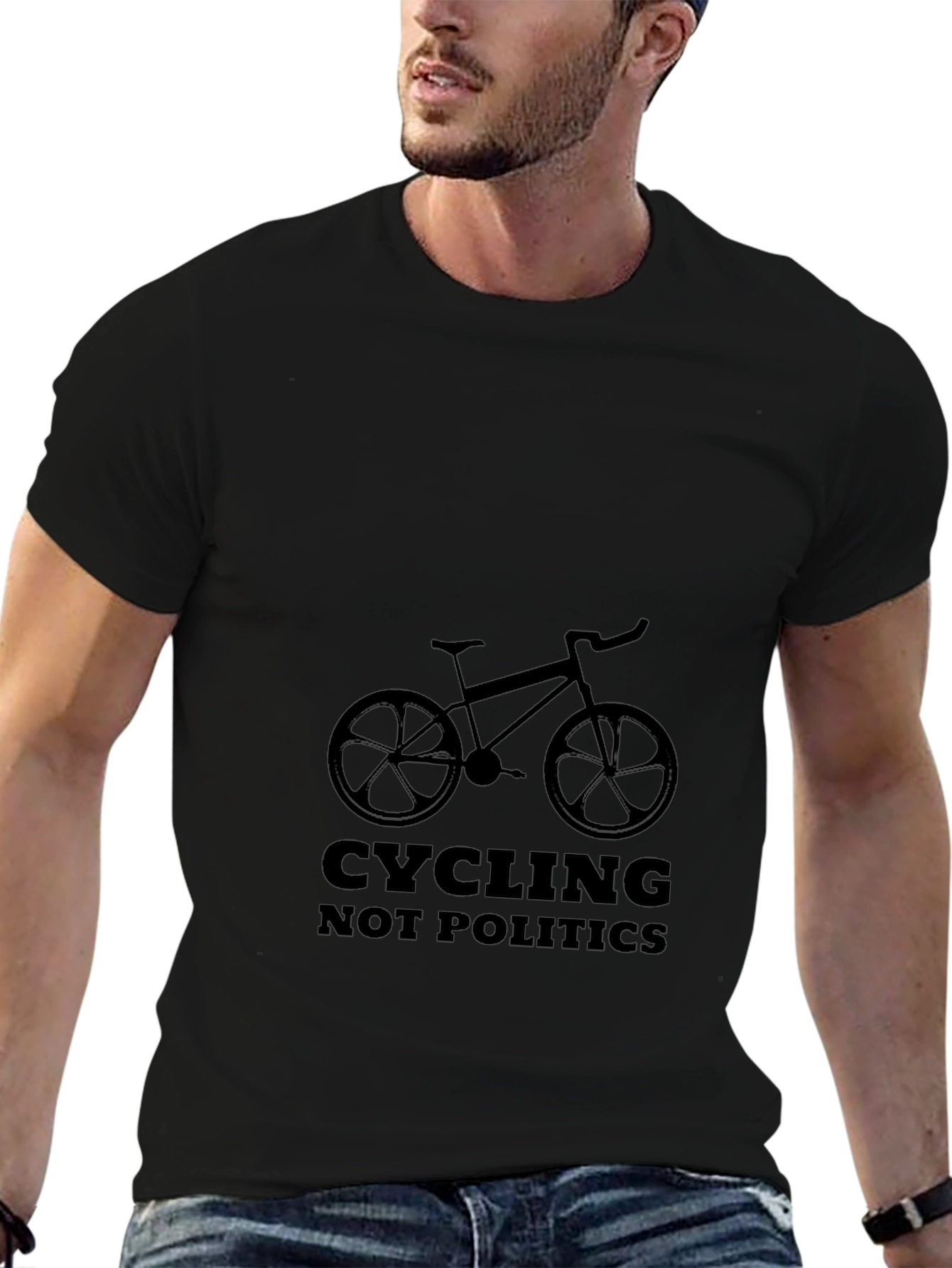 Camiseta Negra Ciclismo Not Politics