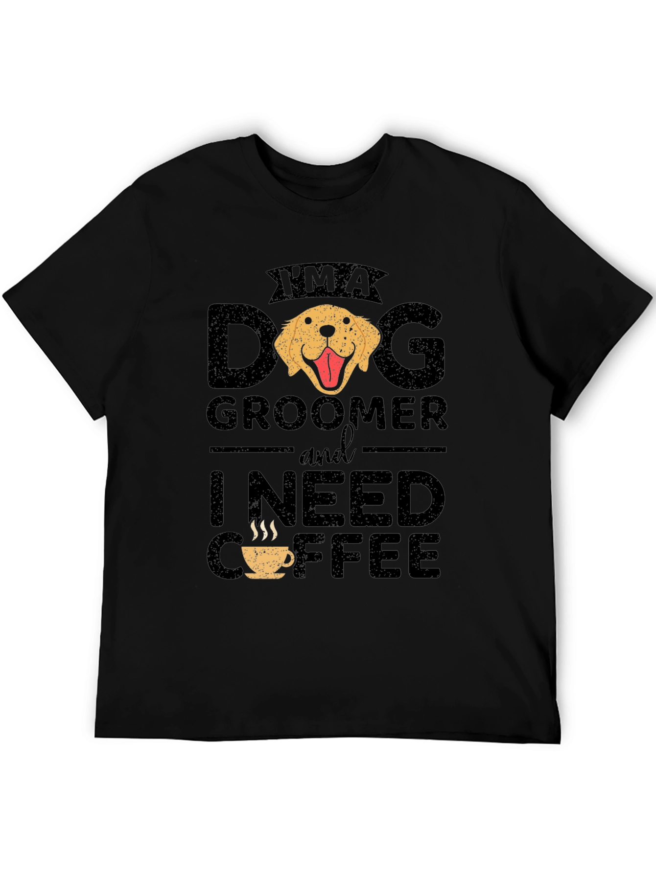 Camiseta Dog Groomer Necesito Café - Diseño Divertido