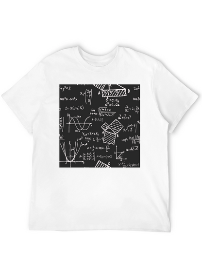 Camiseta Negra Estampado Matemático