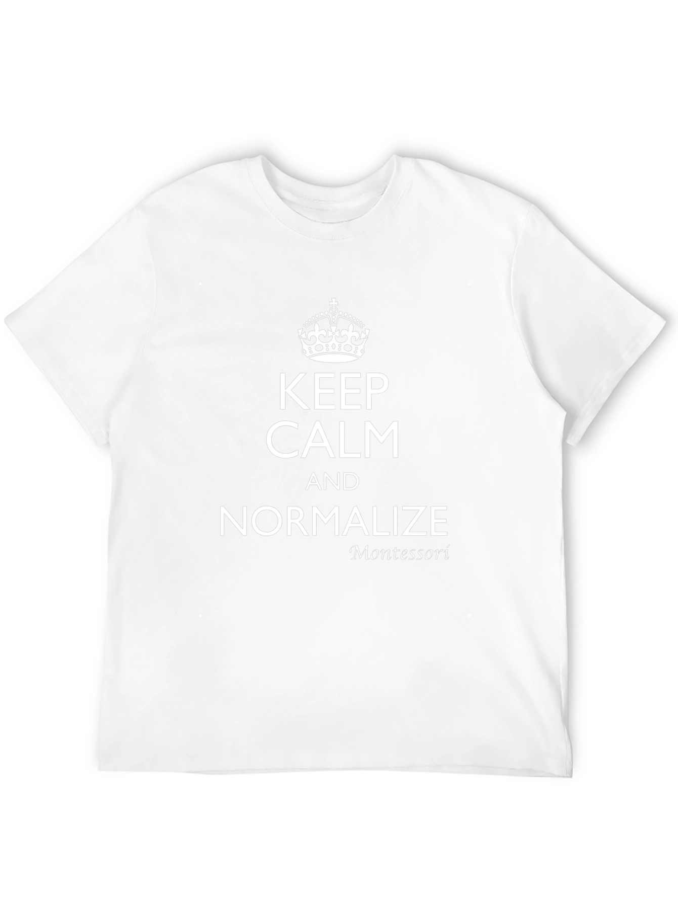 Camiseta Negra: Keep Calm and Normalize Montessori