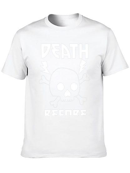 Camiseta Negra Death Records Estilo Rock