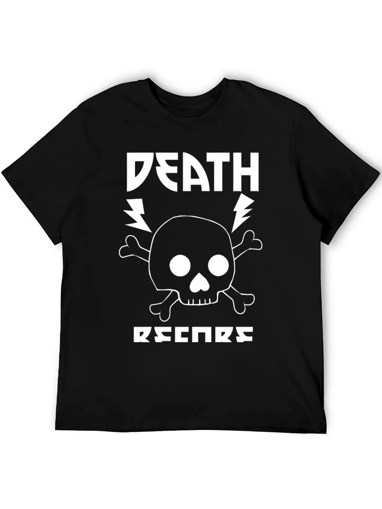Camiseta Negra Death Records Estilo Rock