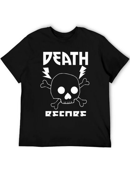 Camiseta Negra Death Records Estilo Rock