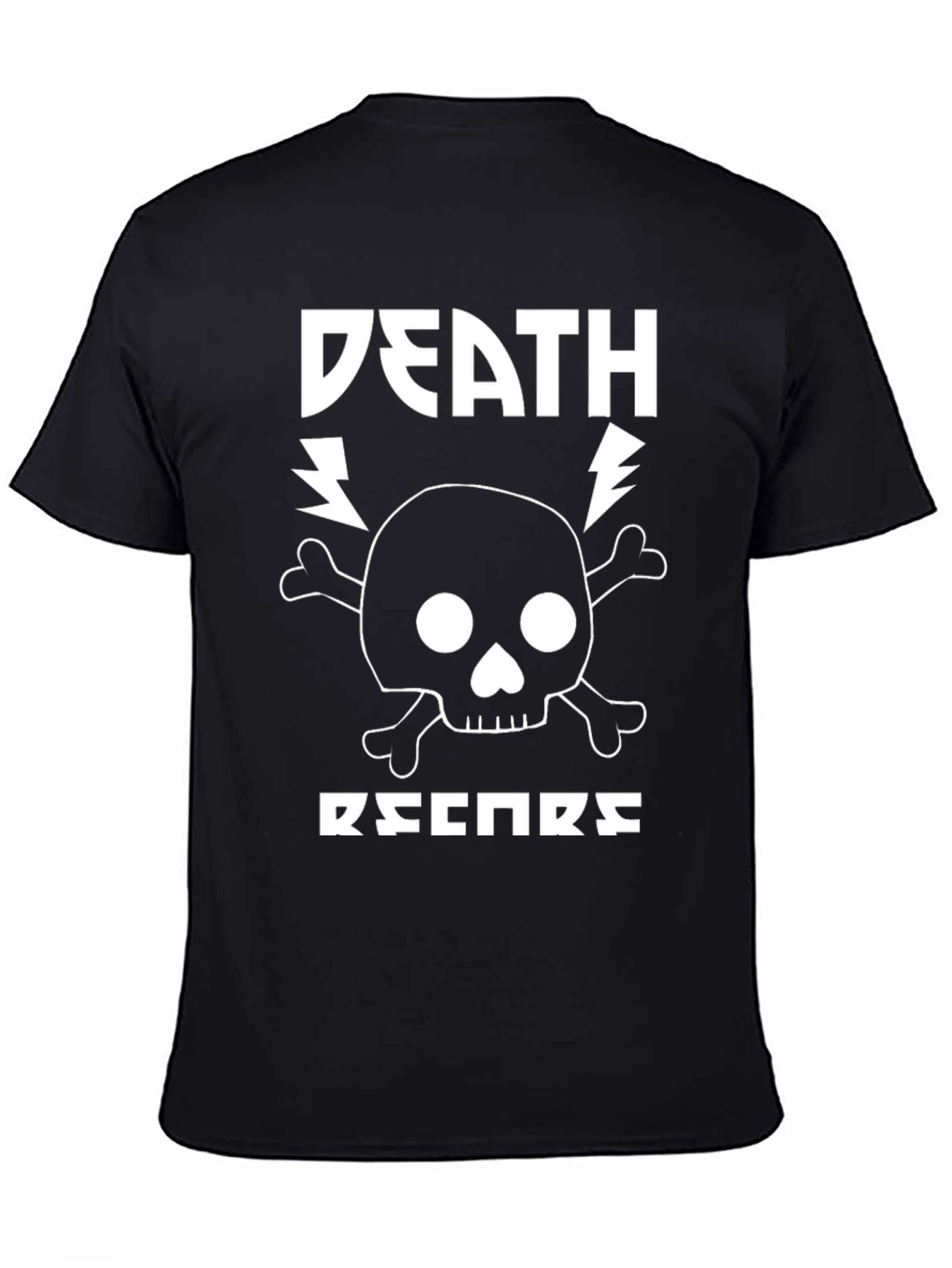 Camiseta Negra Death Records Estilo Rock