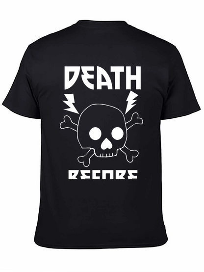 Camiseta Negra Death Records Estilo Rock
