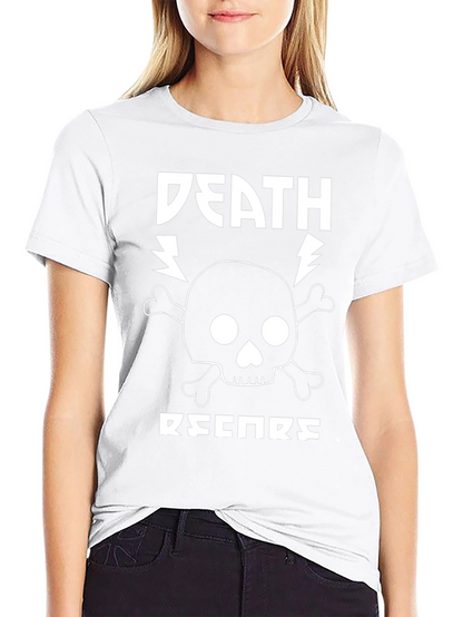 Camiseta Negra Death Records Estilo Rock