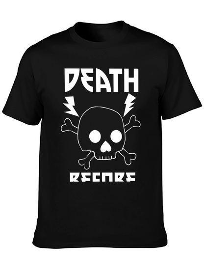 Camiseta Negra Death Records Estilo Rock