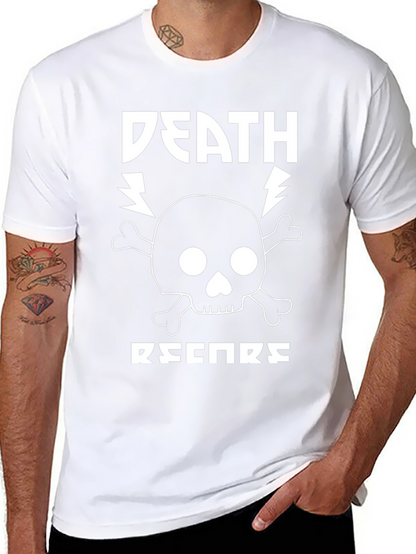 Camiseta Negra Death Records Estilo Rock