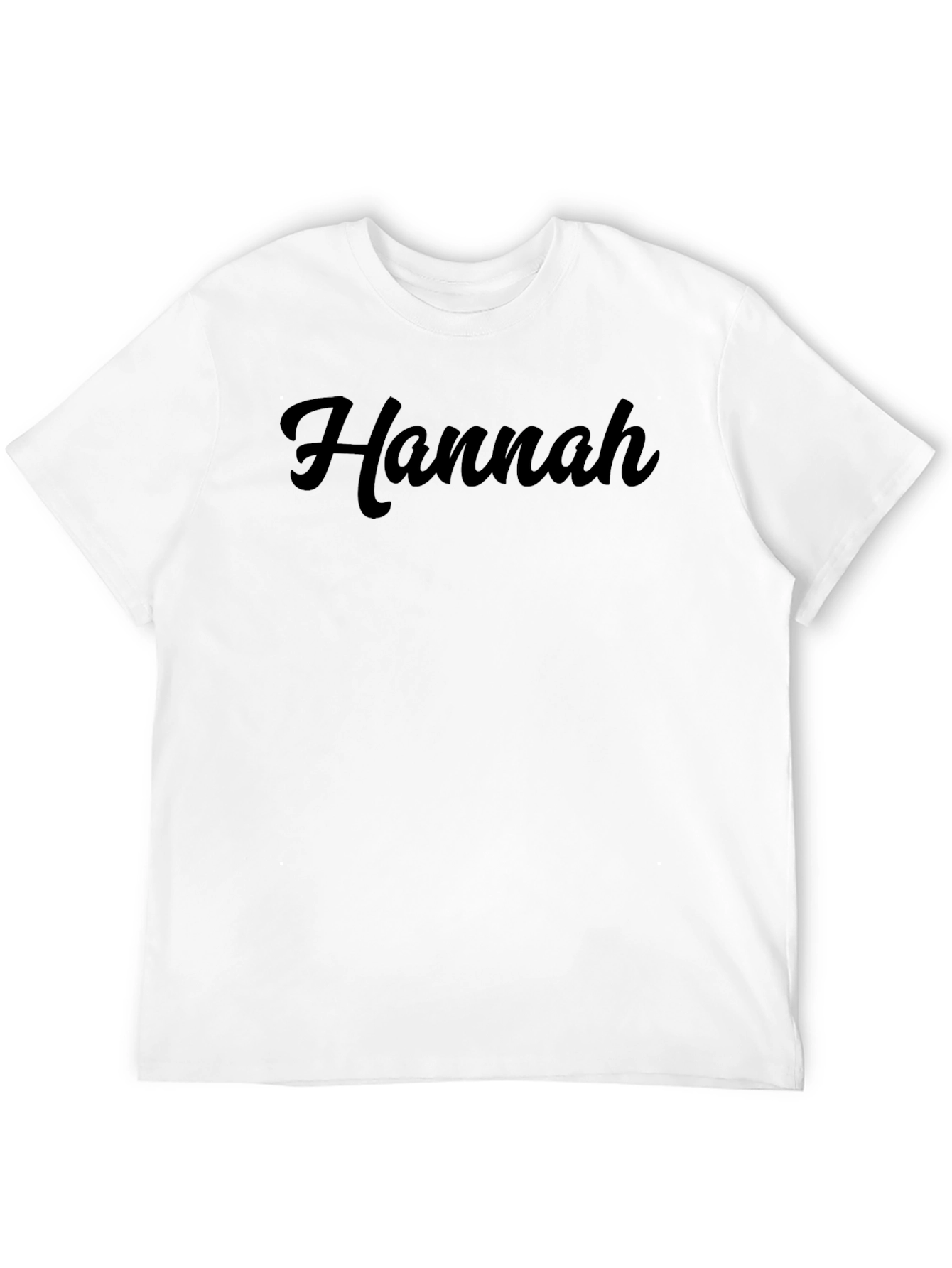 Camiseta Negra Personalizada con Nombre Hannah
