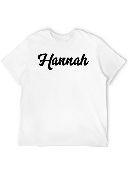 Camiseta Negra Personalizada con Nombre Hannah