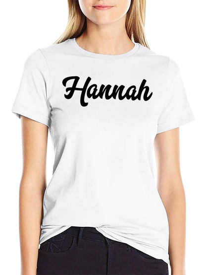 Camiseta Negra Personalizada con Nombre Hannah