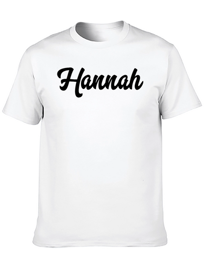 Camiseta Negra Personalizada con Nombre Hannah