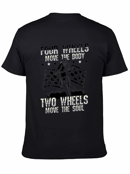 Camiseta Negra Motociclismo Dos Ruedas El Alma