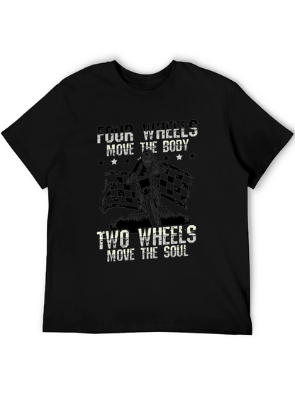 Camiseta Negra Motociclismo Dos Ruedas El Alma