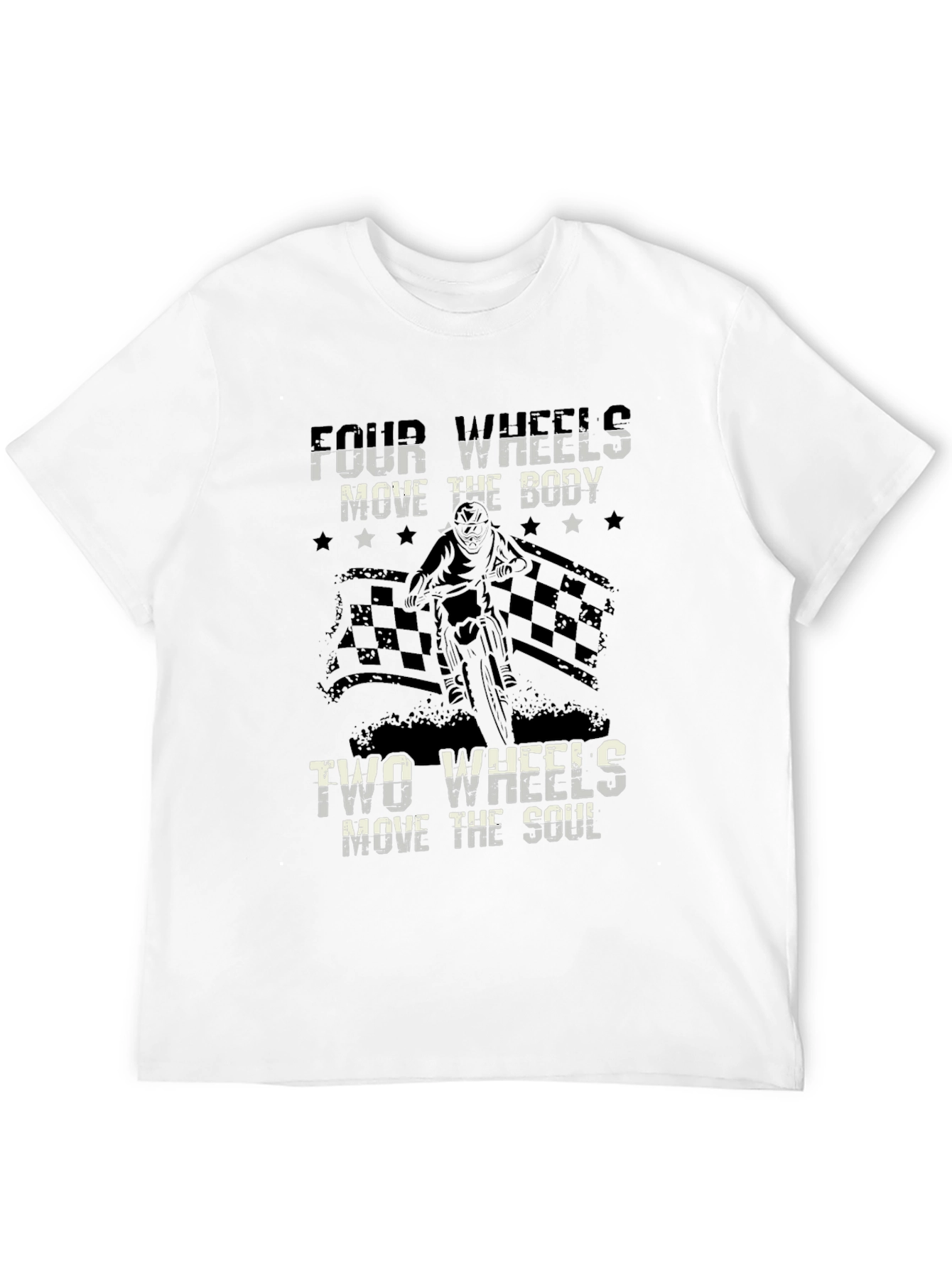 Camiseta Negra Motociclismo Dos Ruedas El Alma